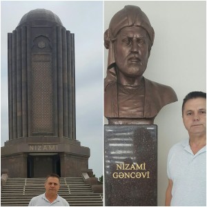 Nizami Gencevi'nin, şu an düşman füzeleri atılan Gence'deki anıt mezarı ve müzesi...
